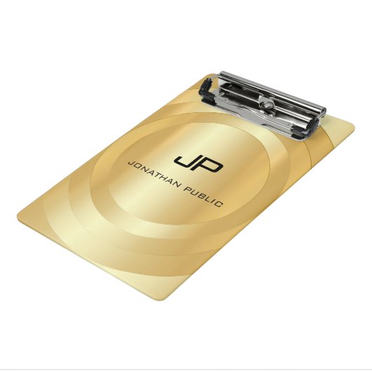 Benutzerdefinierte Imitate Gold Monogram Template Mini Klemmbrett (Gewinkelt3)