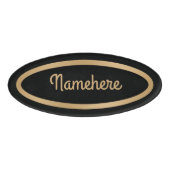 Benutzerdefinierte Imitate Gold Simple Classic Fra Namenschild (Vorderseite)