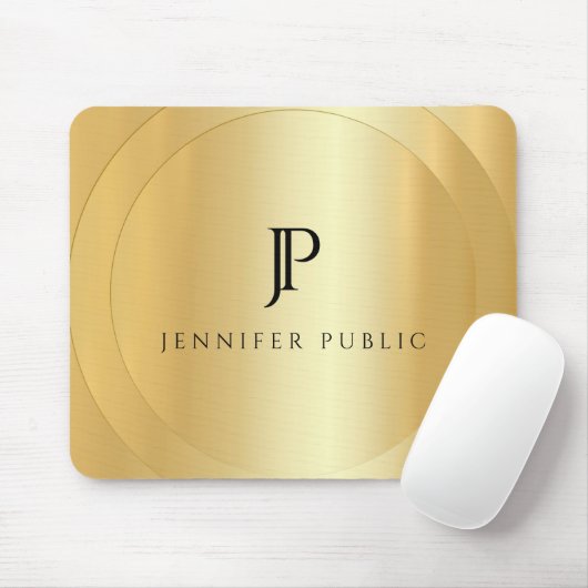 Benutzerdefinierte Imitate Gold Template Monogramm Mousepad (Mit Mouse)