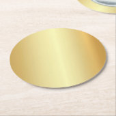 Benutzerdefinierte Imitate Goldvorlage Elegant Mod Runder Pappuntersetzer (Angewinkelt)