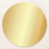 Benutzerdefinierte Imitate Goldvorlage Elegant Mod Runder Pappuntersetzer (Vorderseite)