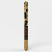 Benutzerdefinierte Imitate Leopard Skin Gold Leder Case-Mate iPhone Hülle (Hinten/Rechts)