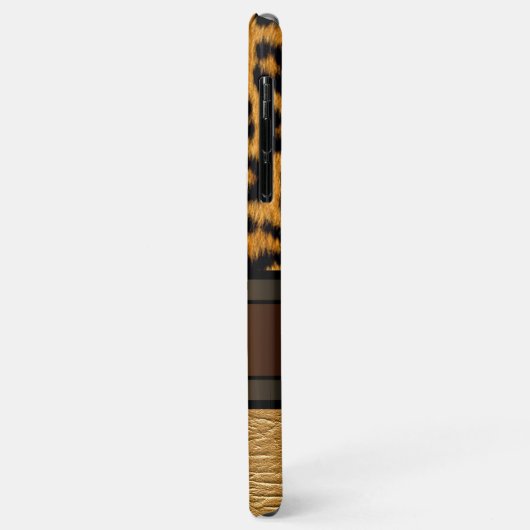 Benutzerdefinierte Imitate Leopard Skin Gold Leder Case-Mate iPhone Hülle (Hinten/Links)