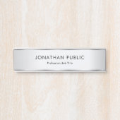 Benutzerdefinierte Imitate Silver Elegante moderne Türschild (Vorderseite )