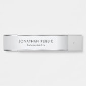 Benutzerdefinierte Imitate Silver Elegante moderne Türschild (Vorderseite )