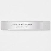 Benutzerdefinierte Imitate Silver Eleganter Modern Türschild (Vorderseite )