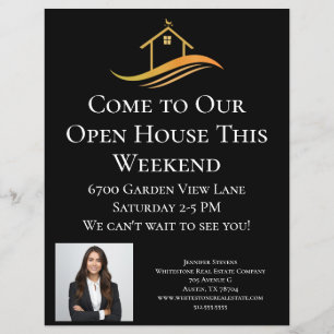 Benutzerdefinierte Immobilienfirma Open House Begr Flyer
