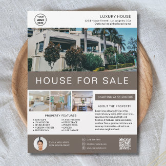 Benutzerdefinierte Immobilienmakler-Marketingmater Flyer