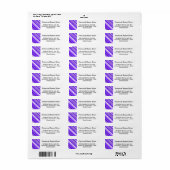 Benutzerdefinierte Info + Lila und weißes Streifen (Vorne)