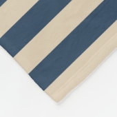 Benutzerdefinierte Initial Blau/Vanilla Stripes Fleecedecke (Ecke)