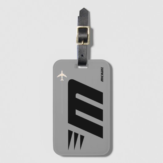 benutzerdefinierte Initial-, personalisierte Monog Gepäckanhänger (Vorderseite Vertikal)