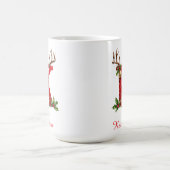 Benutzerdefinierte Initiale K Frohe Weihnachten Kaffeetasse (Mittel)