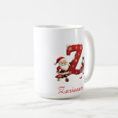 Benutzerdefinierte Initiale Z Frohe Weihnachten Kaffeetasse (VorderseiteRechts)