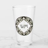Benutzerdefinierte Initialen Elegant Manly Chic Sc Glas (Vorderseite)