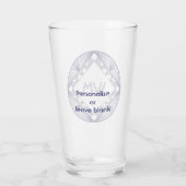 Benutzerdefinierte Initialen Elegant Manly Navy Bl Glas (Rückseite)