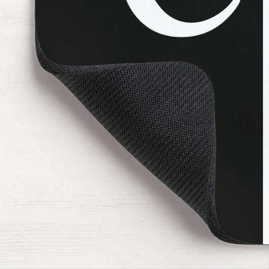 benutzerdefinierte Initialen in Schwarzweiß Mousepad (Ecke)