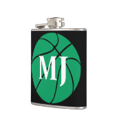 Benutzerdefinierte Initialen oder Anzahl eines grü Flachmann (Links)