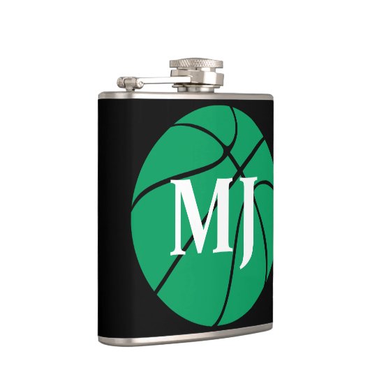 Benutzerdefinierte Initialen oder Anzahl eines grü Flachmann (Rechts)