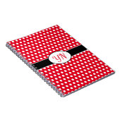 Benutzerdefinierte Initialen Polka Dot Notizblock (Rechte Seite)