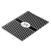 Benutzerdefinierte Initialen Polka Dot Notizblock (Linke Seite)