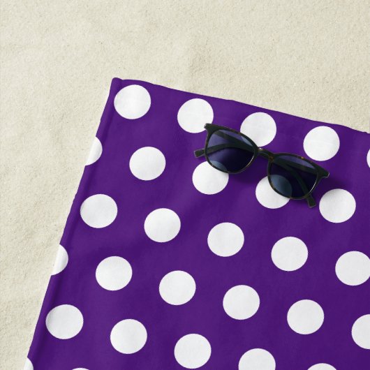 Benutzerdefinierte Initialen Polka Dot Strandtuch (Beispiel)