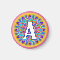 Benutzerdefinierte Initialen Psychedelic Kühlschra