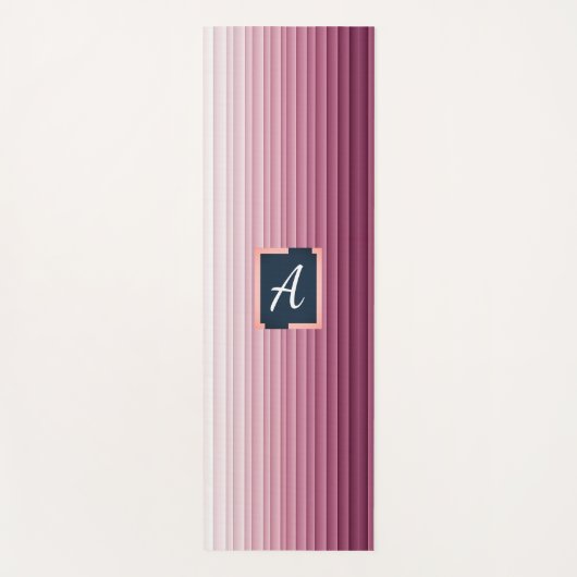 Benutzerdefinierte Initialen Rosa Gradient Vertika Yogamatte (Vorderseite)