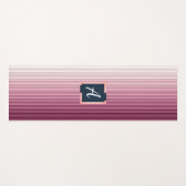 Benutzerdefinierte Initialen Rosa Gradient Vertika Yogamatte (Vorderseite (Horizontal))