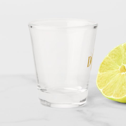 Benutzerdefinierte Initialen Schnapsglas (Links)