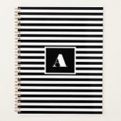 Benutzerdefinierte Initialen Schwarzweiß gestriche Planer (Vorderseite)