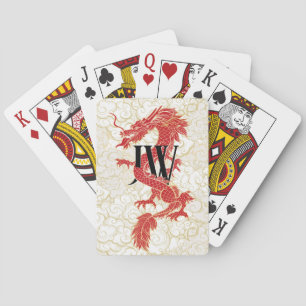 Benutzerdefinierte Initialen Spielkarten, Red Gold Spielkarten