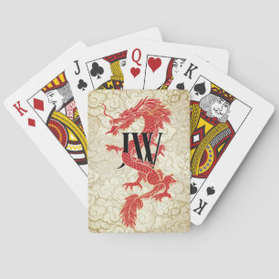 Benutzerdefinierte Initialen Spielkarten, Red Gold Spielkarten