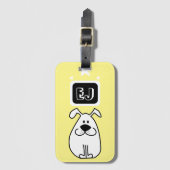 Benutzerdefinierte Initials Dog-Themed Gepäckanhänger (Vorderseite Vertikal)