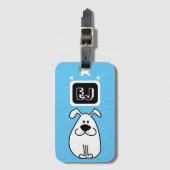 Benutzerdefinierte Initials Dog-Themed Gepäckanhänger (Vorderseite Vertikal)