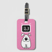 Benutzerdefinierte Initials Dog-Themed Gepäckanhänger (Vorderseite Vertikal)