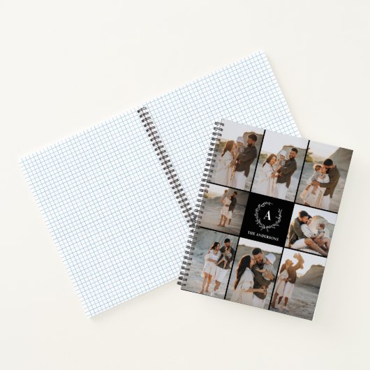 Benutzerdefinierte Initials Elegante Monogramm-Fot Notizblock (Innenseite)