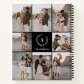 Benutzerdefinierte Initials Elegante Monogramm-Fot Notizblock (Rückseite)