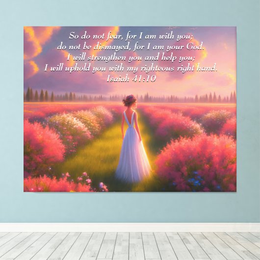 Benutzerdefinierte Inspirationsbibel Vers von Isai Leinwanddruck (Insitu (Holzboden))