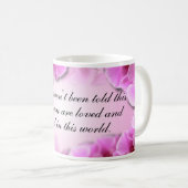 Benutzerdefinierte Inspirierende Rosa Orchidee Kaffeetasse (VorderseiteRechts)