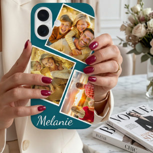 Benutzerdefinierte Instagram-Foto-Collage mit pers iPhone 16 Hülle