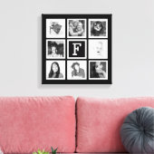 Benutzerdefinierte Instagram-Fotos für Monogramme Leinwanddruck (Insitu (Wohnzimmer))