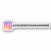 Benutzerdefinierte Instagramm-Social-Media Aufkleber (Vorderseite)