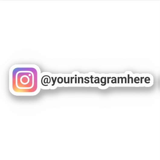 Benutzerdefinierte Instagramm-Social-Media Aufkleber (Vorderseite)