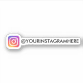 Benutzerdefinierte Instagramm-Social-Media Aufkleber (Vorderseite)