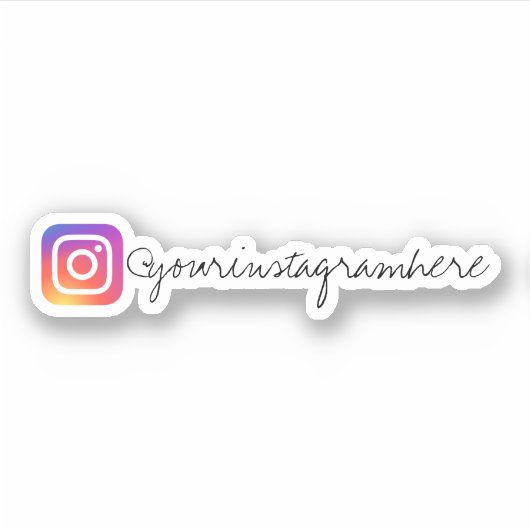Benutzerdefinierte Instagramm-Social-Media Aufkleber (Vorderseite)