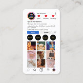 Benutzerdefinierte Instagramm-Visitenkarte | QR fü Visitenkarte (Vorderseite)