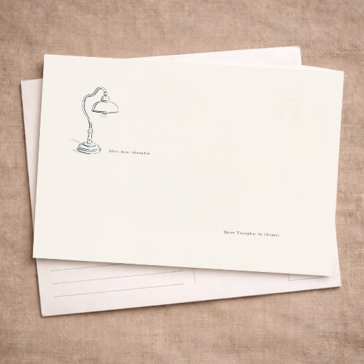 Benutzerdefinierte Introvertierte Minimale Linienk Postkarte