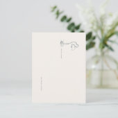 Benutzerdefinierte Introvertierte Minimale Linienk Postkarte (Stehend Vorderseite)