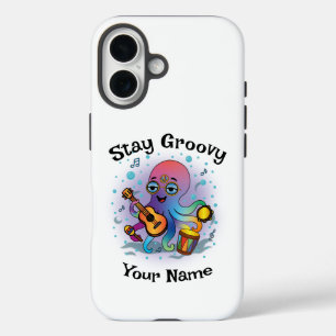 Benutzerdefinierte iPhone-Hülle Retro-Oktopus iPhone 16 Hülle
