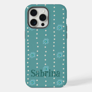 Benutzerdefinierte iPhone-Schutzhülle Grün Blumen iPhone 15 Pro Max Hülle